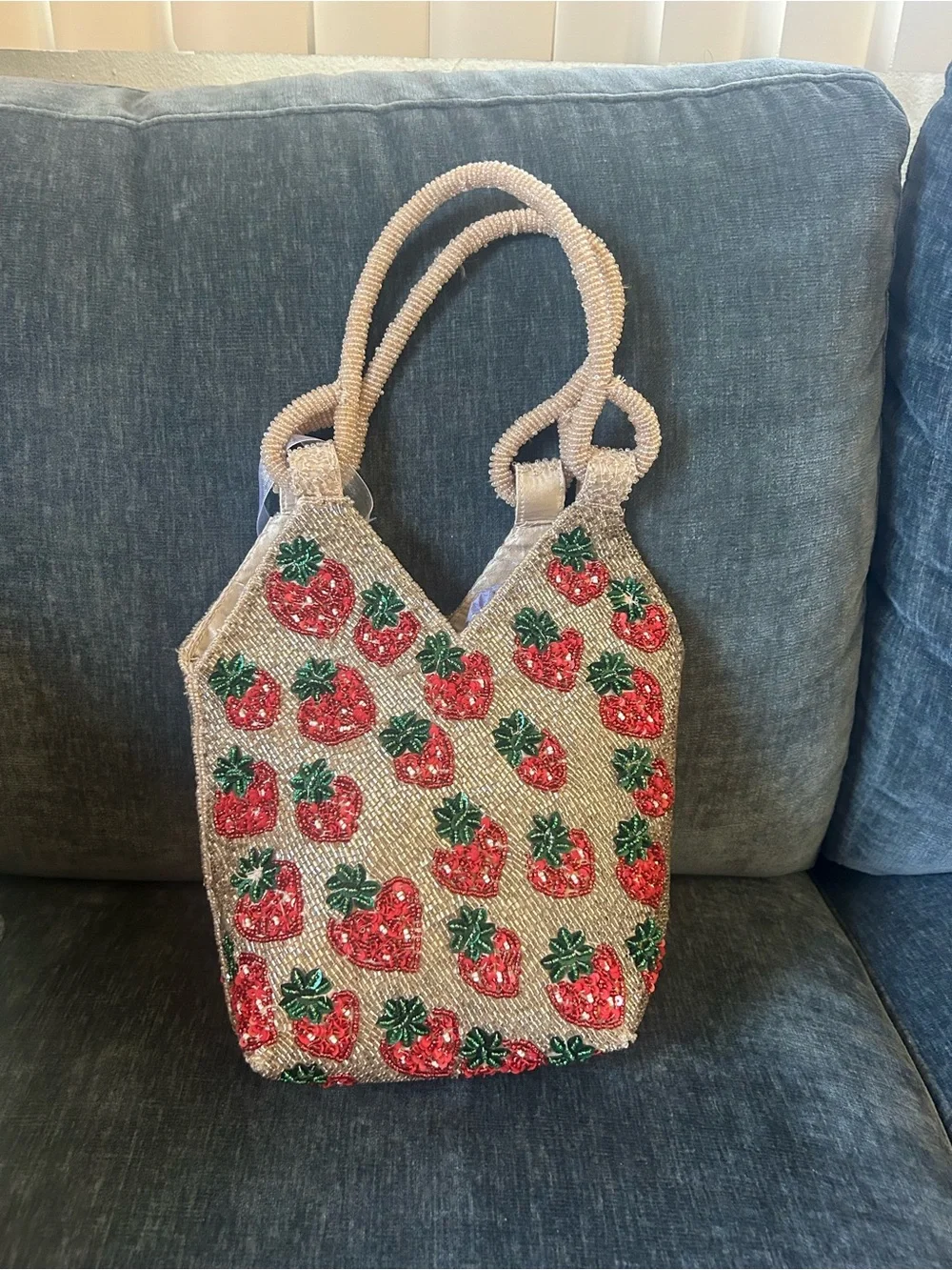 Viral Beaded strawberry handbag